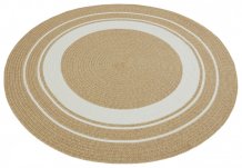 Kusový koberec Braided 105556 Creme Beige kruh – na ven i na doma