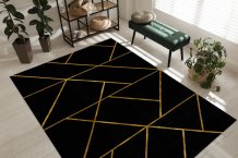 Kusový koberec Emerald geometric 1012 black and gold