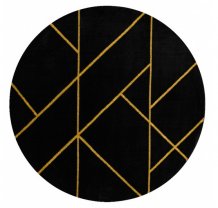 Kusový koberec Emerald geometric 1012 black and gold kruh