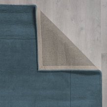 Kusový ručně tkaný koberec Tuscany Textured Wool Border Blue