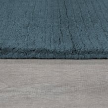 Kusový ručně tkaný koberec Tuscany Textured Wool Border Blue