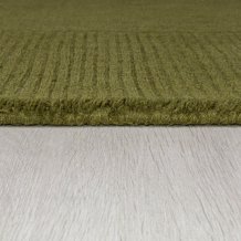 Kusový ručně tkaný koberec Tuscany Textured Wool Border Green