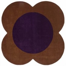 Moderní kusový koberec Orla Kiely Flower Spot chestnut/violet 158401 - kruh 200 - Brink & Campman