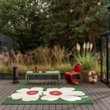 Outdoorový koberec Marimekko unikko 60th anniversary green 433007 Brink & Campman